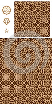 Pierced screen seamless pattern photo