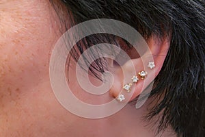 Piercing in the ear