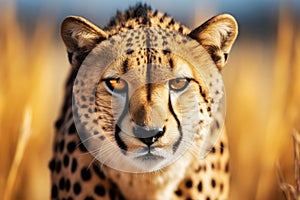 Piercing Gaze of a Wild Cheetah