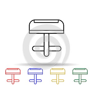 Piercing multi color icon. Simple thin line, outline vector of jewelry icons for ui and ux, website or mobile application