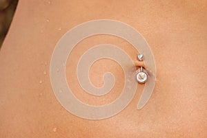Piercing in a navel