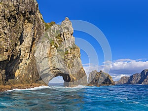 Piercy Island or Hole in the Rock, New Zealand