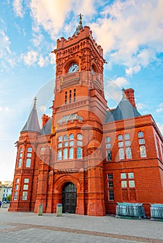 Pierhead building at Cardiff bay in Wales, UK