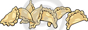 Pierogi or dumplings cartoon clip art