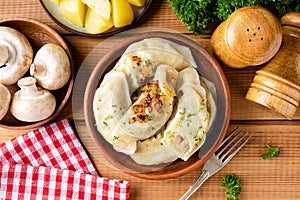 Pierogi, vareniky or potato dumplings