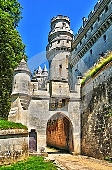 Pierrefonds; France - april 3 2017 : historical castle photo