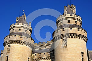 Pierrefonds; France - april 3 2017 : historical castle photo