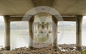 The piers of a bridge photo