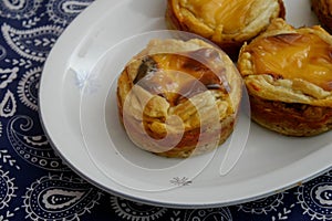 Pies with cheese and tuna fish