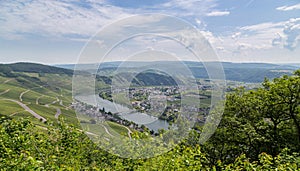 Piesport Panorama on the Moselle Germany