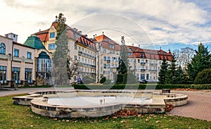 Piestany the Spa Island. Thermal springs with healing water, treatment of the musculoskeletal system photo