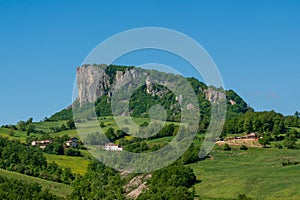 Pietra di Bismantova in Reggio Emilia Apennines - Italy photo