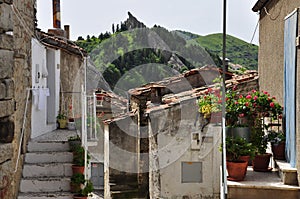 Pietrapertosa, Basilicata, Italy. The old village traditional architecture. photo