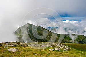 Pietrosul Rodnei mountain. Mountain ridge slopes of Rodna Mountains National Park multiday hike, Muntii Rodnei National Park, photo