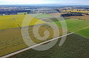 Pieve Emanuele fields from drone photo