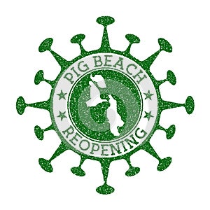 Pig Beach Reopening Stamp.