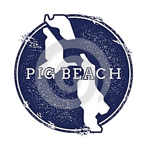 Pig Beach vector map.