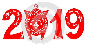 Pig for Chinese New Year 2019