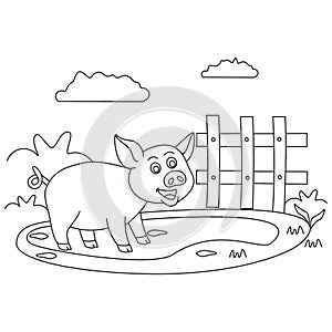 Pig coloring page