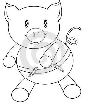 Pig coloring page