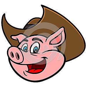 Pig with Cowboy Hat