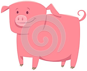 Pig farm animal character cartoon illustration