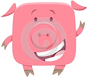 Pig farm animal character cartoon illustration