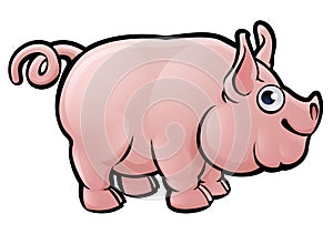 Pig Farm Animals Cartoon Character
