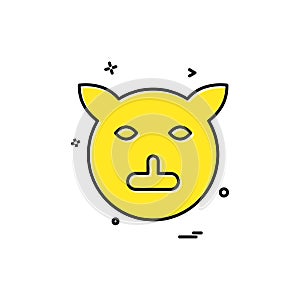 Pig icon design vector