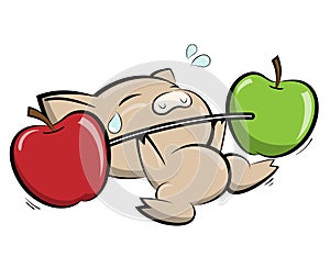 Pig logo illustration on white background