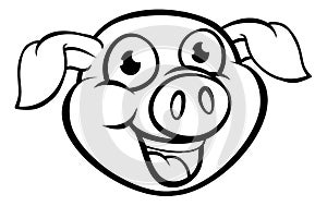 Pig Mascot Cartoon Character