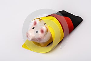 Pig money box and Germany flag