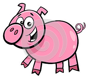 Pig or piglet character cartoon illustration