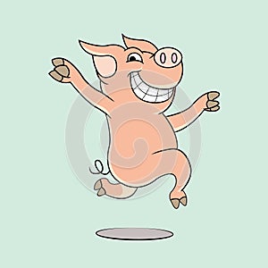 Pig pork pink vector
