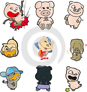 Pig set five