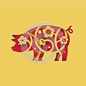 Pig. Symbol of 2019