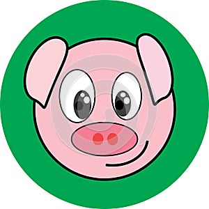 Pig victor icon or logo