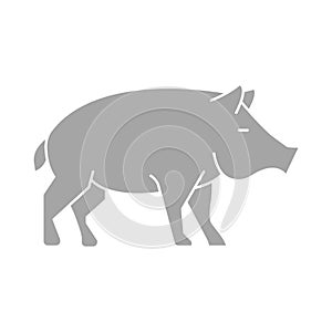 Pig VIsolated Vector icon that can be easily modified or edited