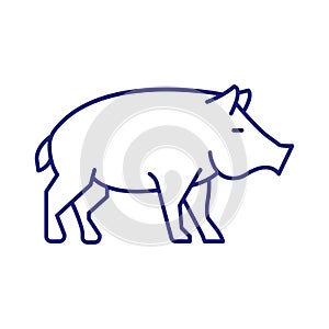 Pig VIsolated Vector icon that can be easily modified or edited