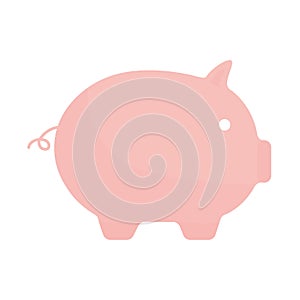 pig on a white background
