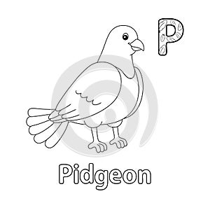 Pigeon Alphabet ABC Coloring Page P