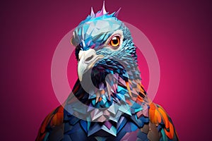 Pigeon bird colorful. Generate Ai