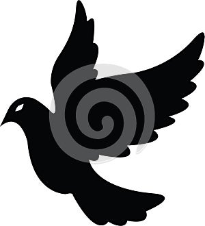 Pigeon jpg image with svg vector cut file for cricut and silhouette