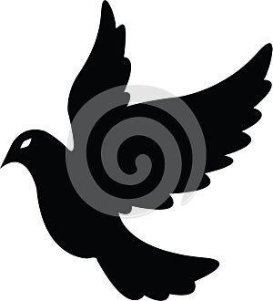 Pigeon jpg image with svg vector cut file for cricut and silhouette photo