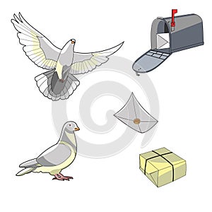 Pigeon mail set1