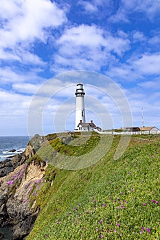 Pigeon point lighthouse at highway no 1 in California