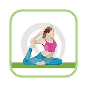 pigeon pose. Vector illustration decorative design