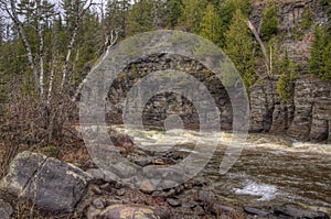 The Pigeon River flows through Grand Portage State Park and Indian Reservation. It is the Border between Ontario and Minnesota