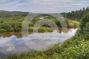 The Pigeon River flows through Grand Portage State Park and Indian Reservation. It is the Border between Ontario and Minnesota