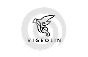 Pigeon Treble Music Logo Template